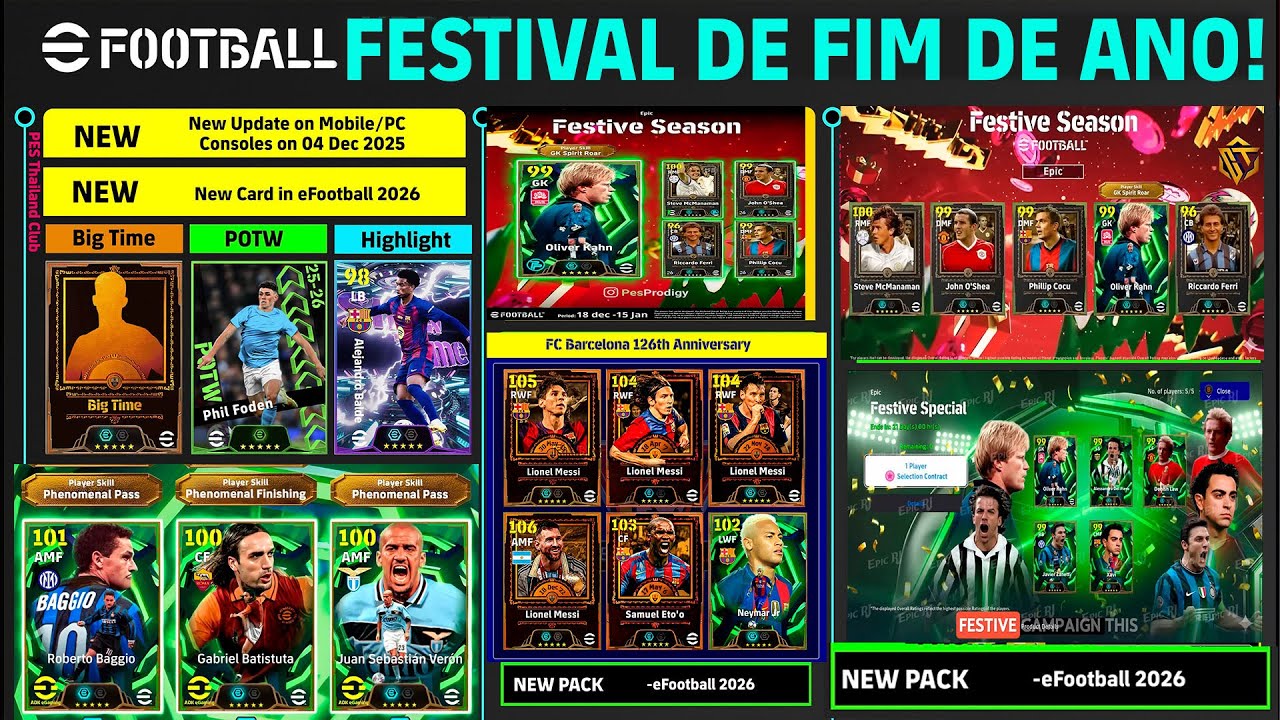 NOVIDADES! CAMPANHA DE FINAL DE ANO OFICIAL NO EFOOTBALL 26 MOBILE!
