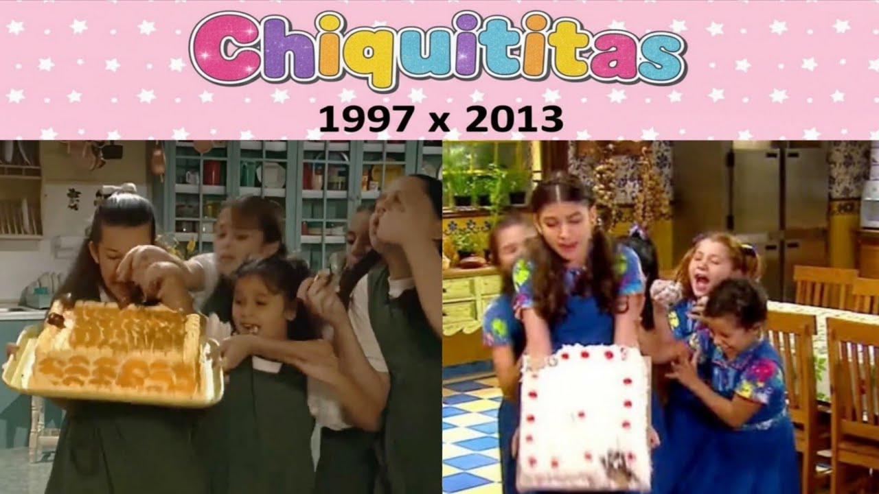 Comparação de Cena Chiquititas 1997 x 2013 | Cena do Bolo