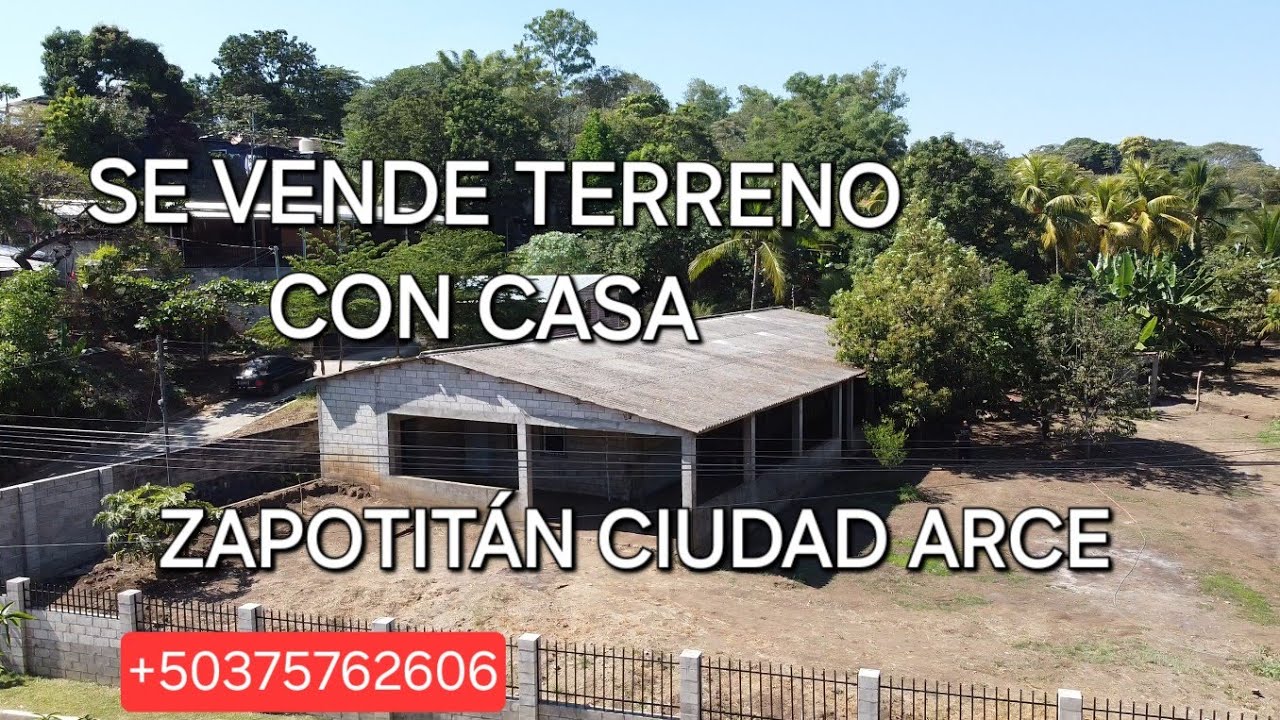 Se vende terreno con casa grande en Zapotitán, Ciudad Arce El Salvador. $210,Mil negociables 