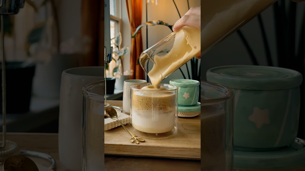 Today&rsquo;s home caf&eacute;: bạc xỉu! Featuring my ceramic Vietnamese coffee phin ⭐️ #caphe #homecafe #asmr