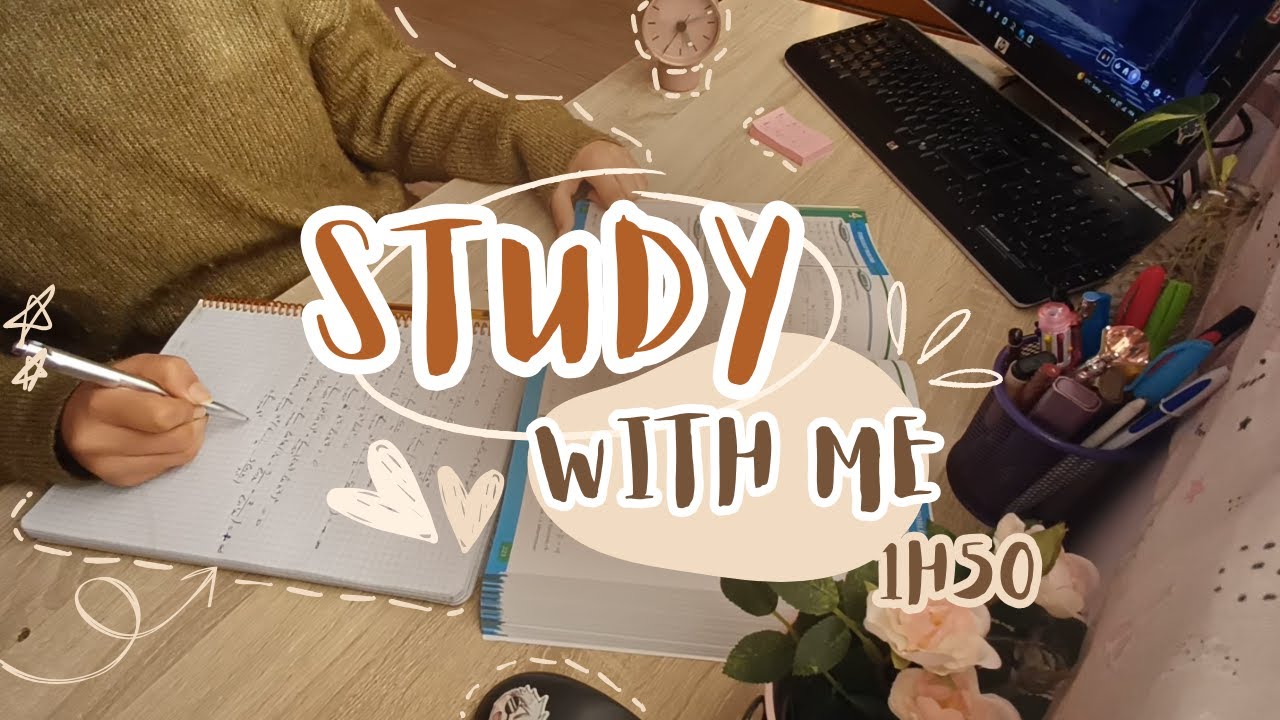 Study with me maths | 50 min, no break | real time | ASMR