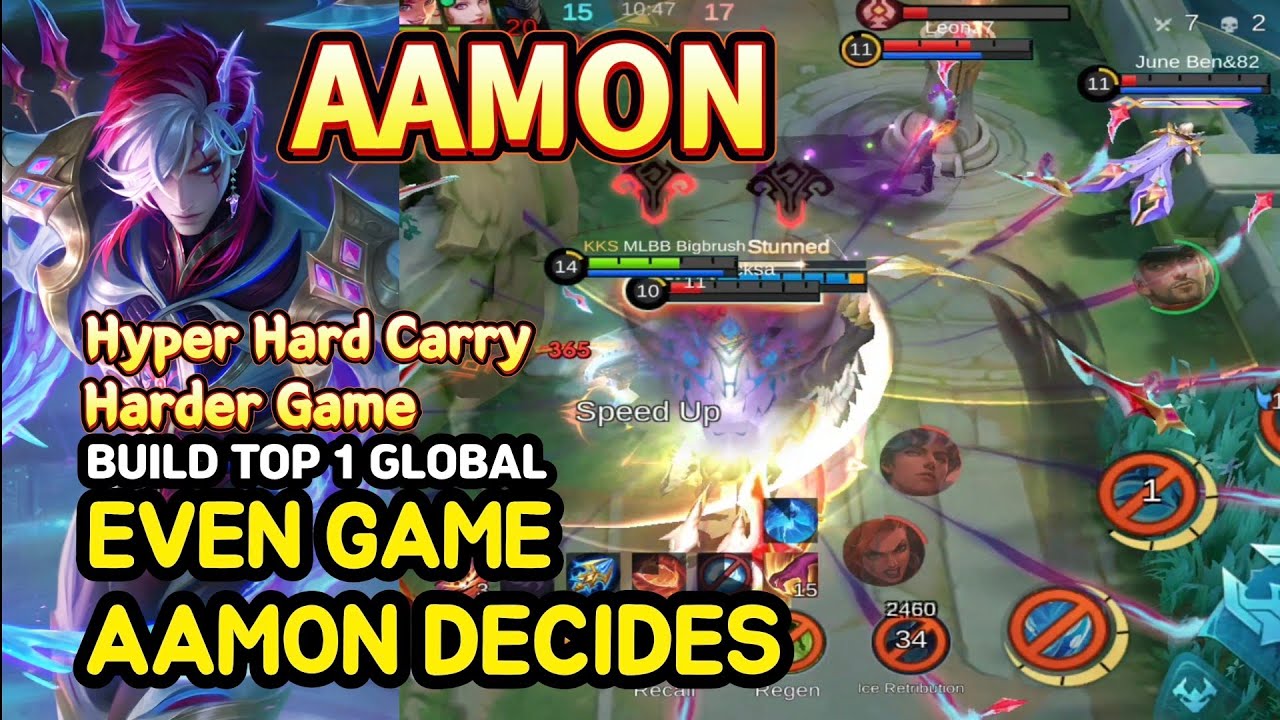 Aamon (Mythical Glory): Hyper Hard Carry Even Game | Aamon Decides | BUILD TOP1 GLOBAL | MLBB