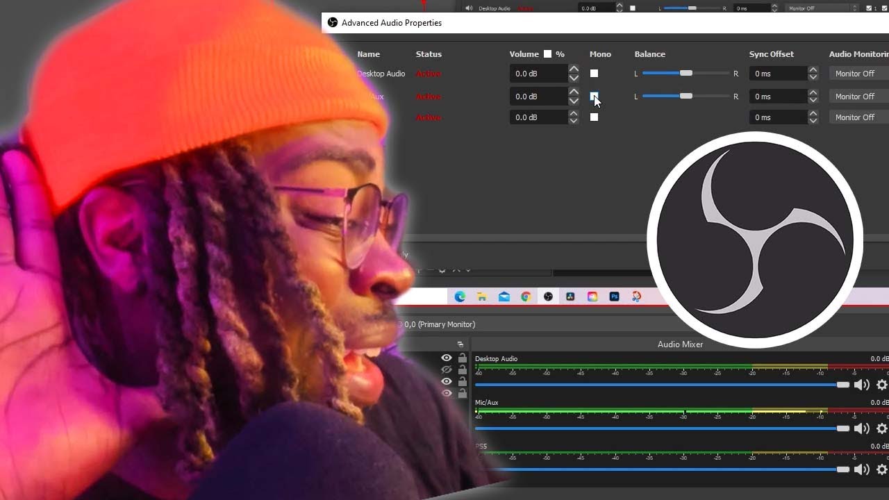 How to Fix Microphone Audio Playing On One Side in OBS Studio / QUICK FIX !! #obs #howto