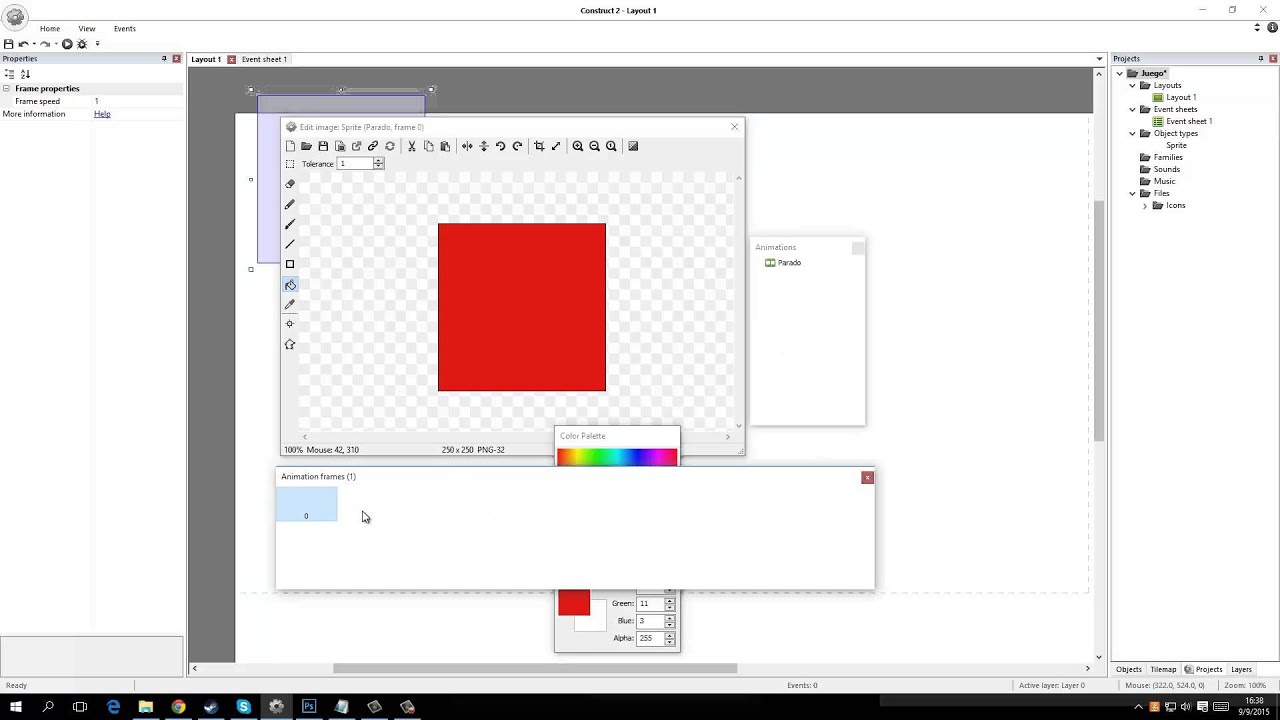 Crear juegos para Android, iOS, PC Construct2 8 direcciones