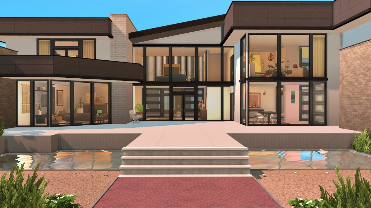 Base Game Modern House ✅ | NO CC | Stop Motion | THE SIMS 4
