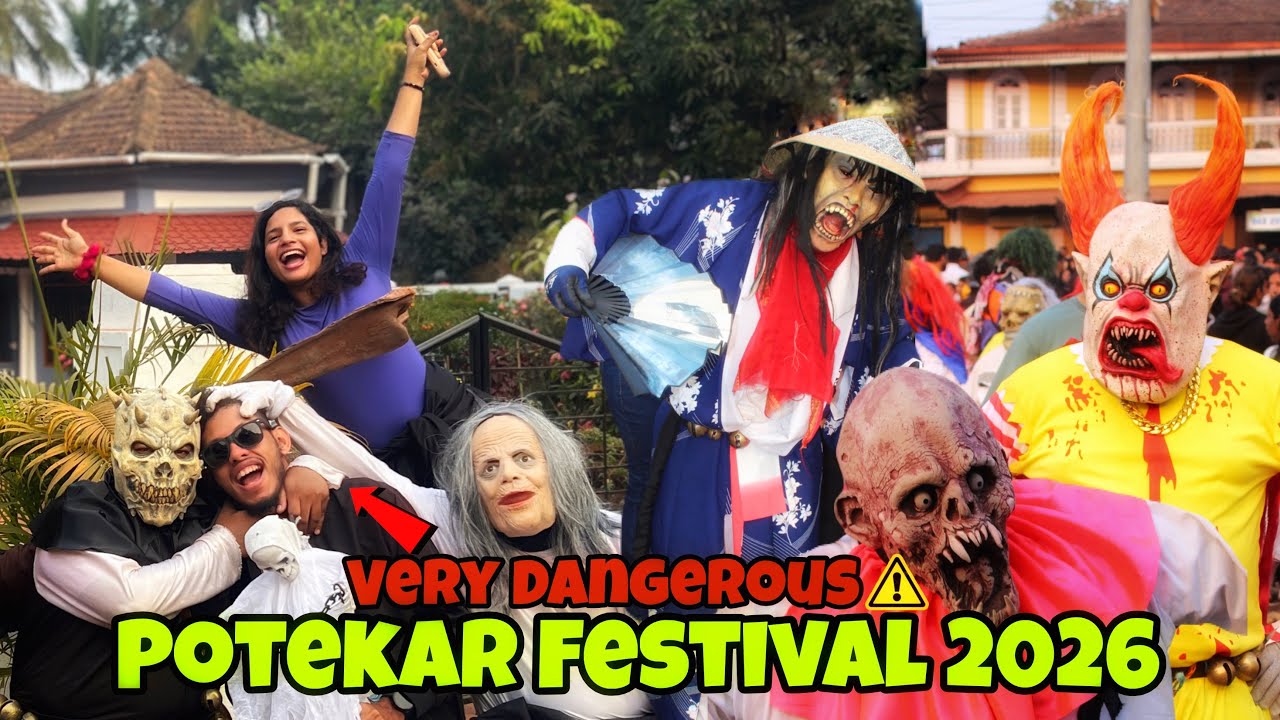 Potekar Festival At Divar Island Goa || Unique Carnival Mask Festival In Goa.