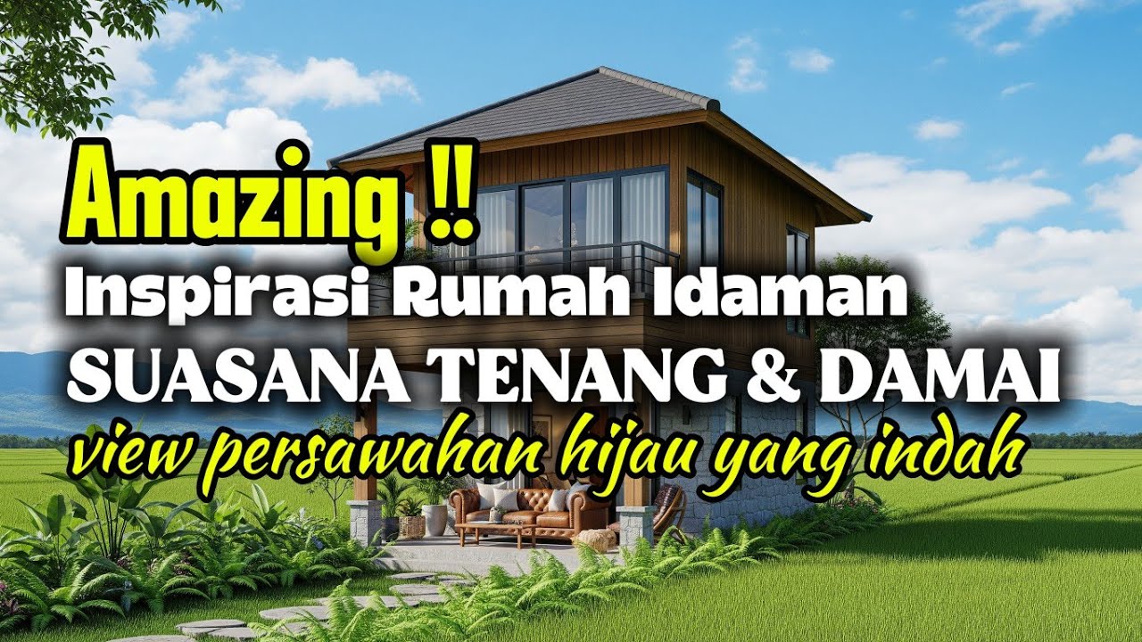 Wow Keren ! 100 Inspirasi Rumah Tepi Sawah view pemandangan alam yang indah, healing tiap hari