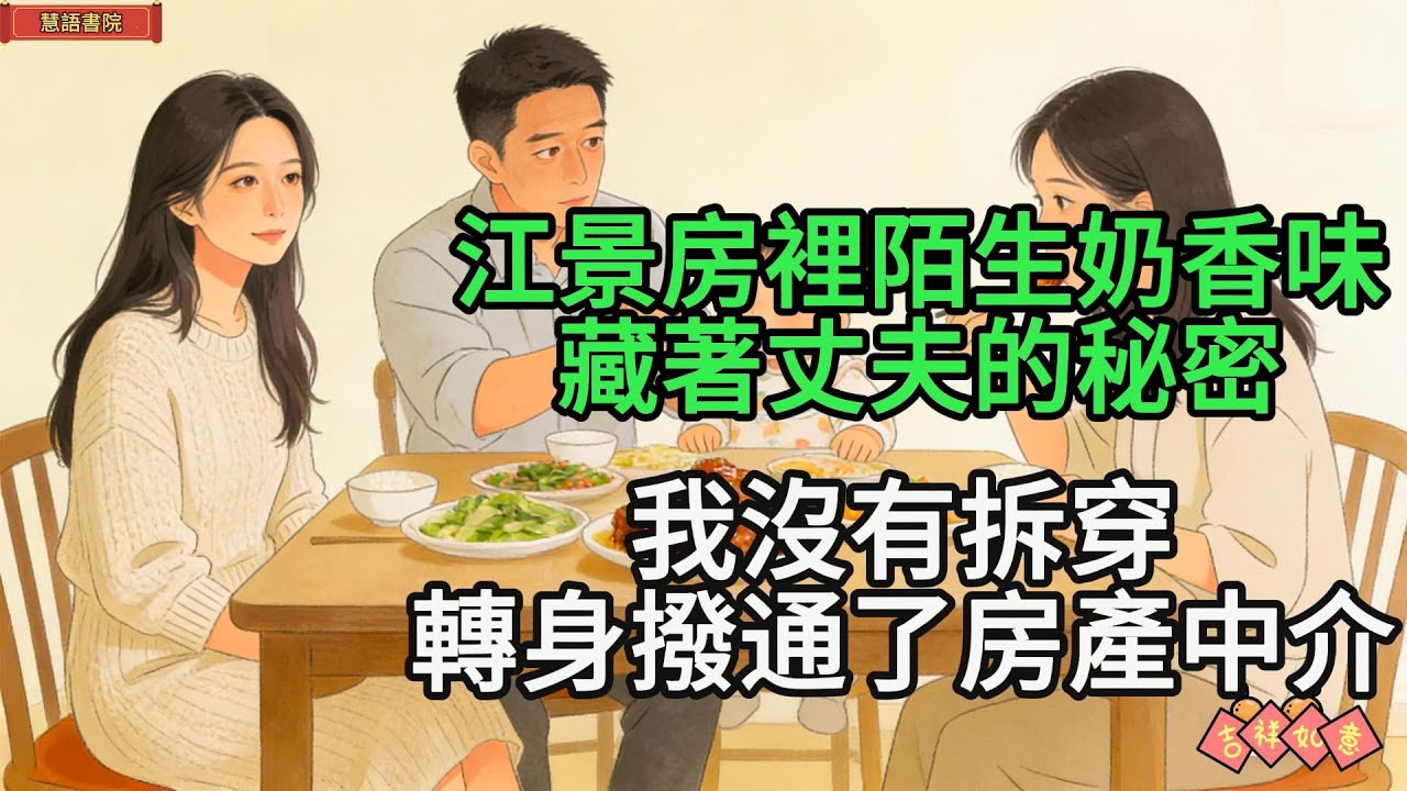 江景房裡的陌生奶香味，藏著丈夫得秘密，我沒有拆穿，轉身撥通了房產中介.................！🌹#情感故事 #為人處世 #生活經驗 #情感 #婚姻  #故事