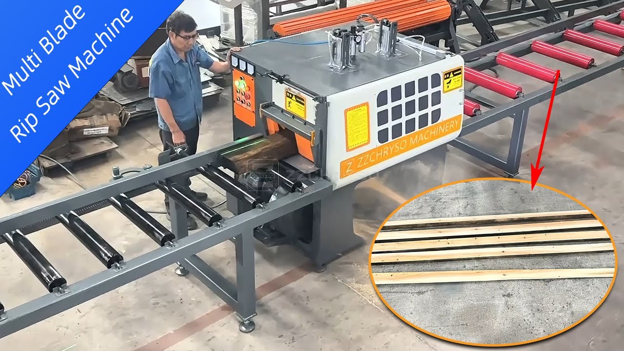 ZZCHRYSO Woodworking Machinery Test for Bhutan | Multiple Blade Rip Saw For Square Wood