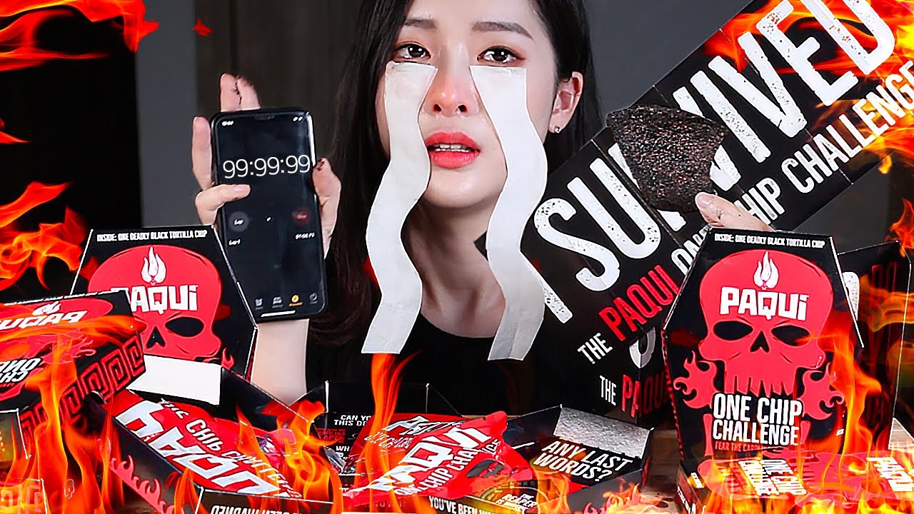 ASMR Один чип вызов Самый острый перец в мире  1,569,300 SHU 🔥MUKBANG Eating Show