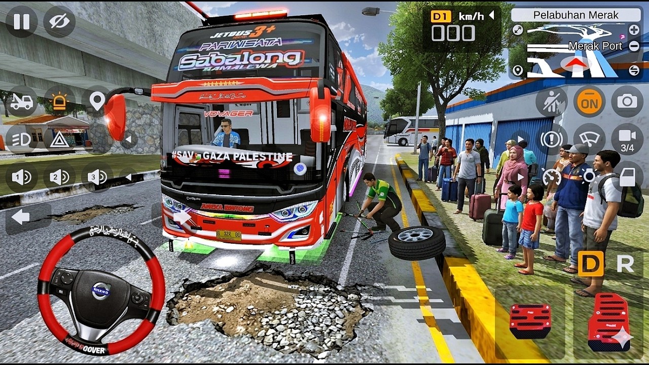 Bus Sabalong Aneka Bintang Lewat Jalur Banjir Bareng Ratu Maher