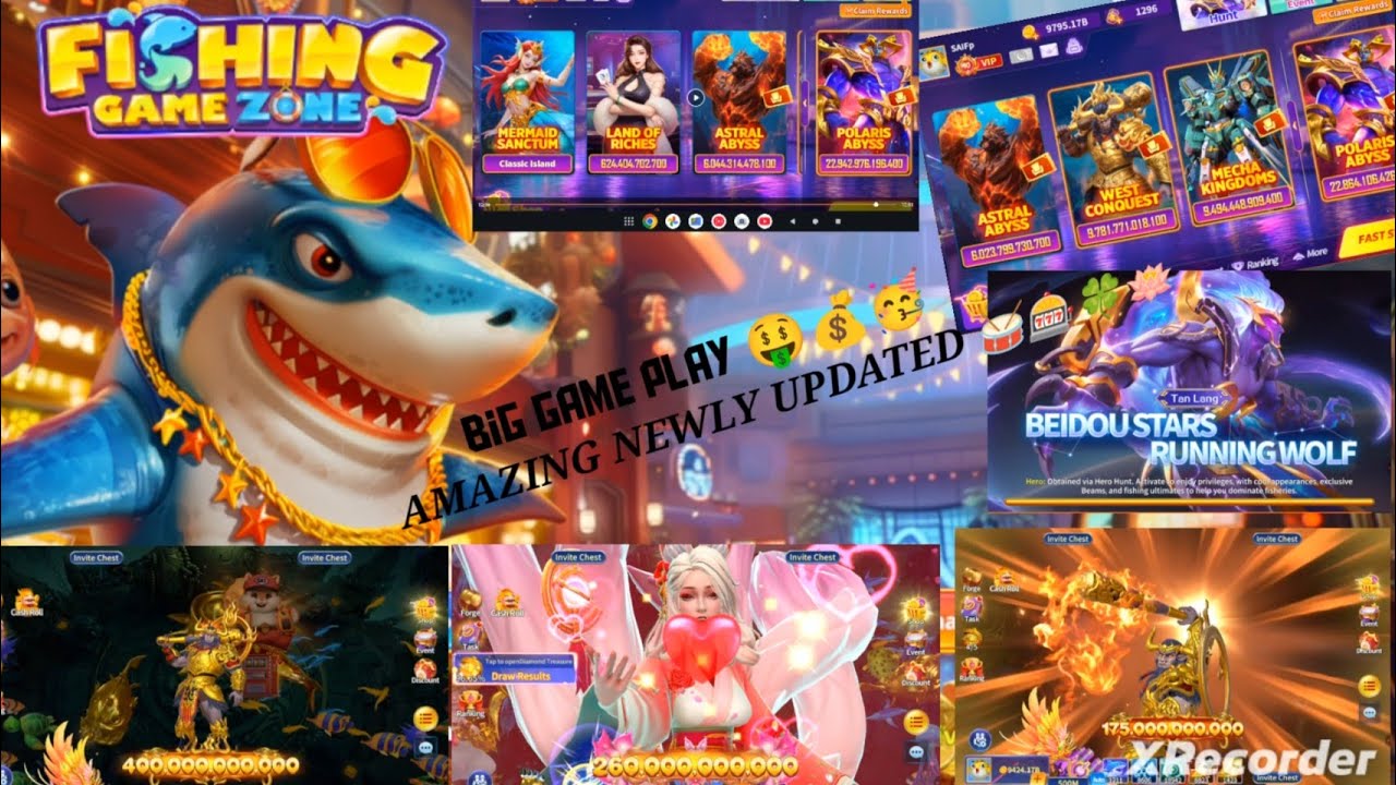 FISHING GAME ZONE / FISHING FRENZY, WATER WORLD / 500M TO 10B BET 😱 🤑 #slots #starmaker #fishing