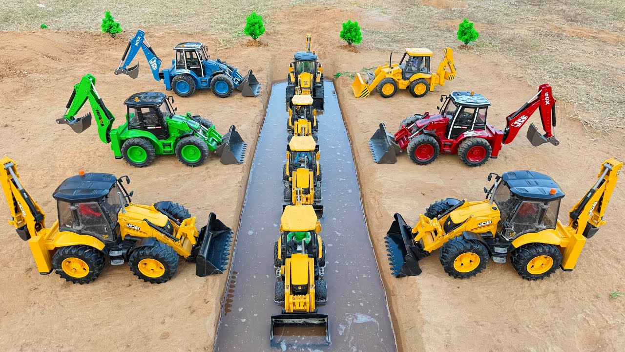 JCB 5CX washing river | jcb tractor video | jcb video | jcb cartoon | gadi 