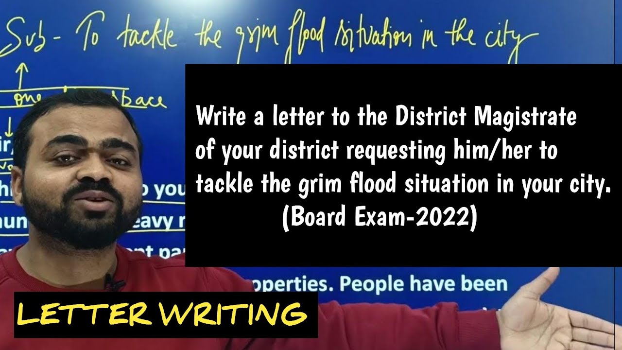 Letter Writing II Letter to district magistrate Up board class 12th Board Exam 2023 @TheEnglishCube