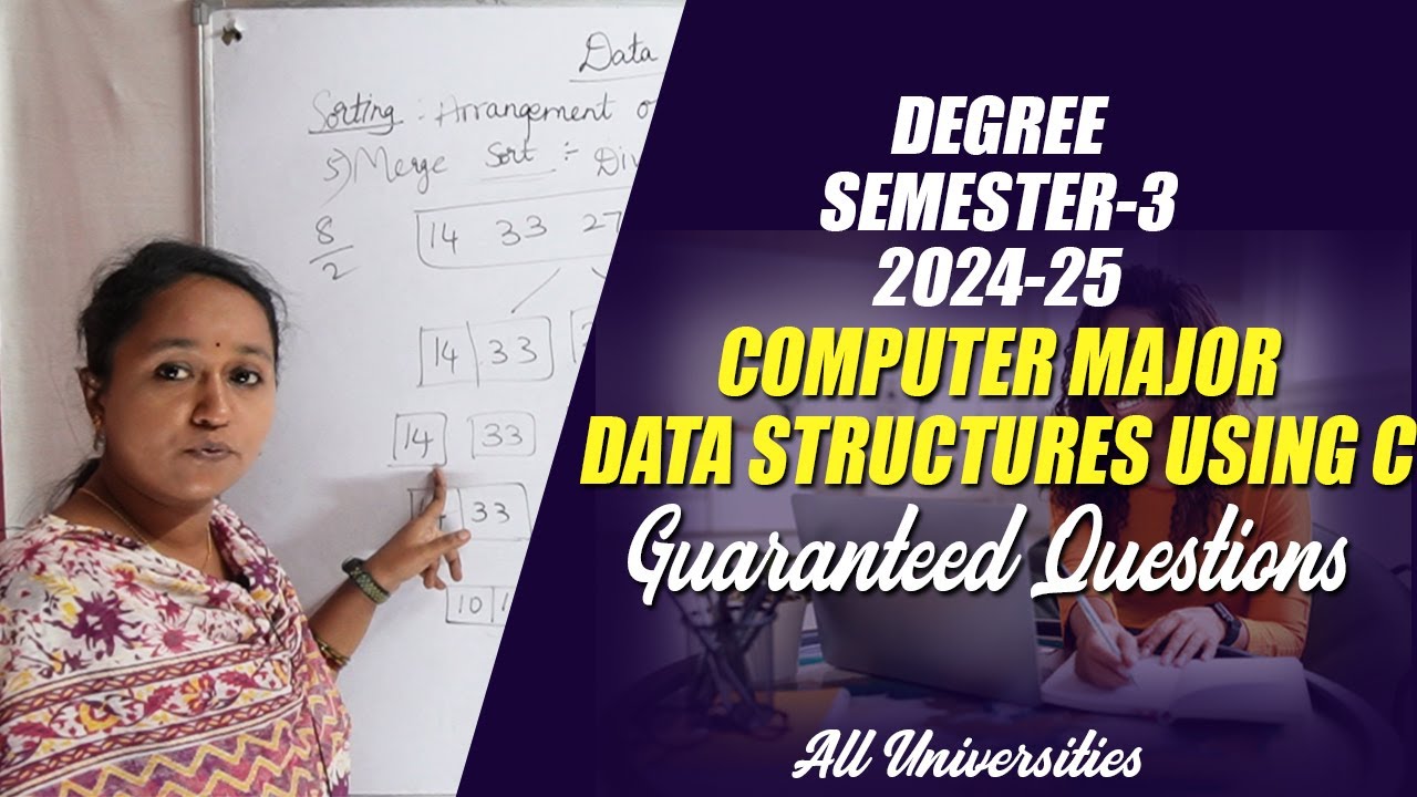 Degree Semester-3 Major Computers - Data Structures using C - Unit-5 Part-1 Imortant questions
