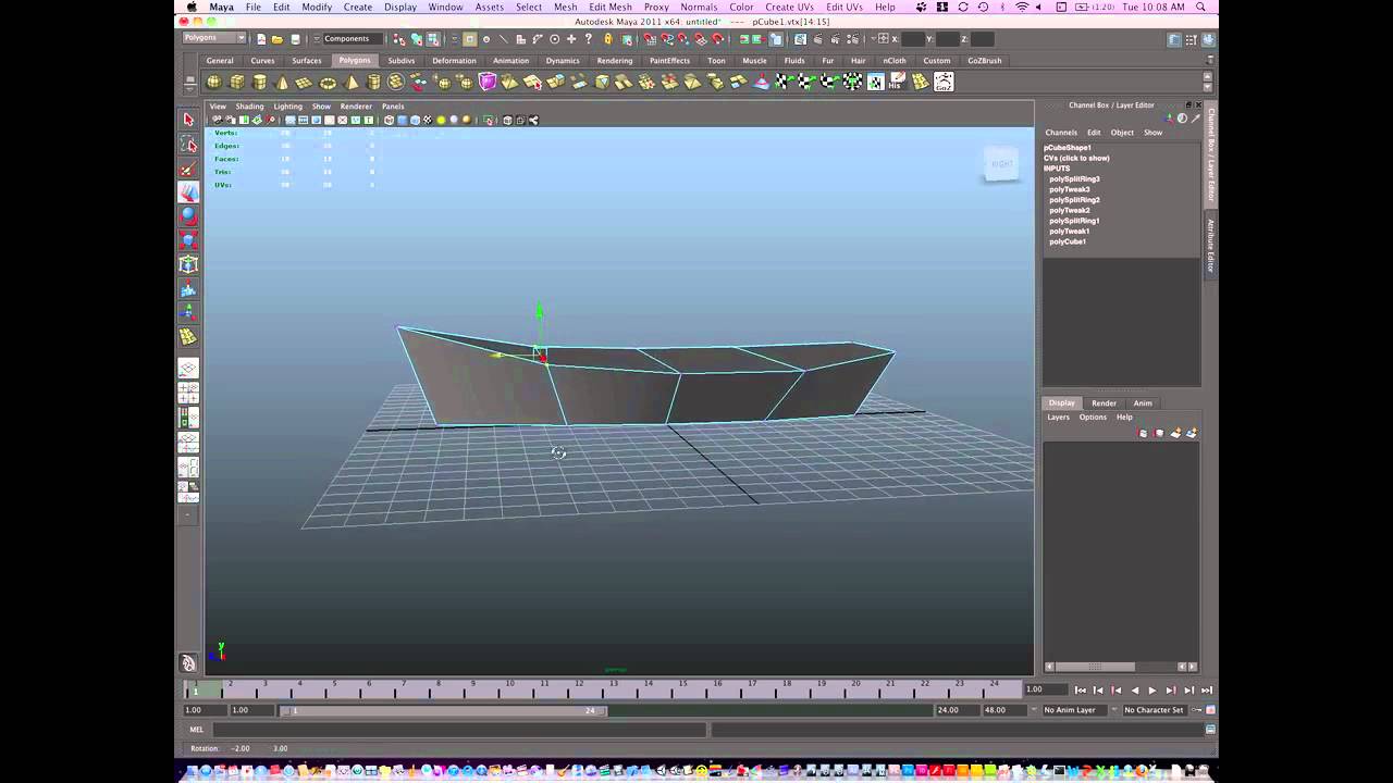 0001 Maya Modeling a basic boat