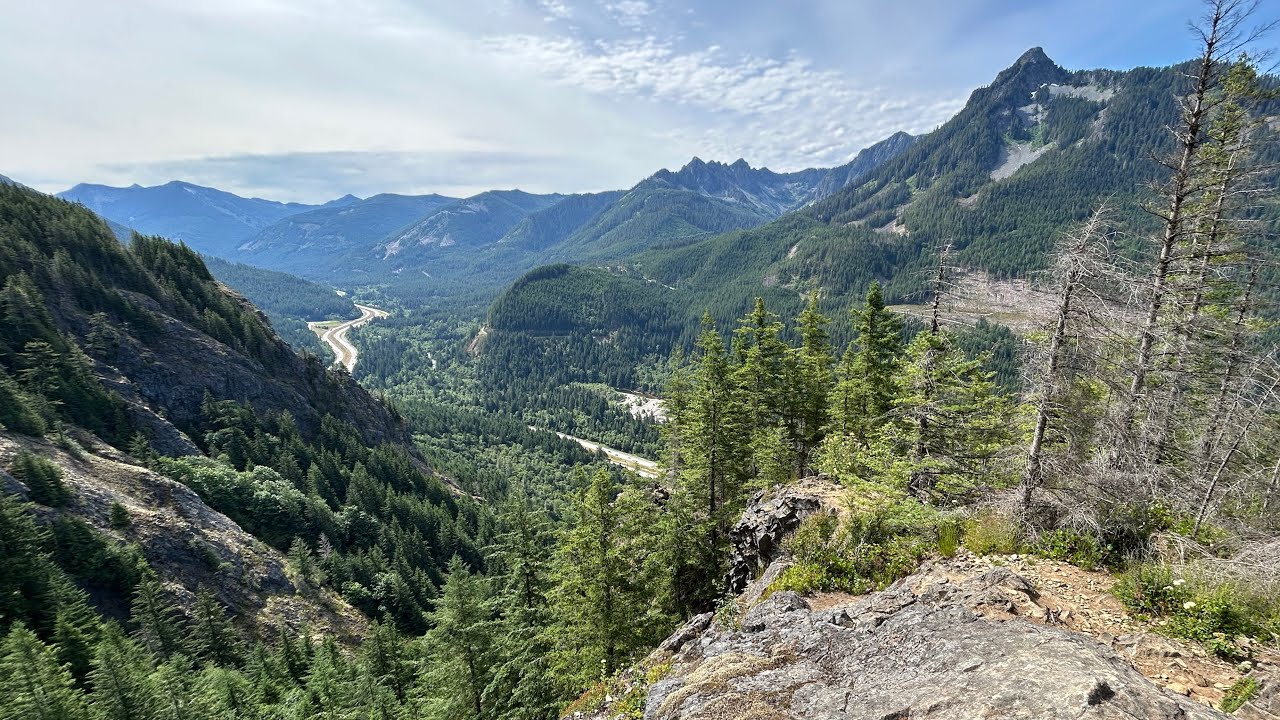 Hike to Dirty Harry’s Balcony, a rocky overlook with a view  |  near Snoqualmie Pass, Washington