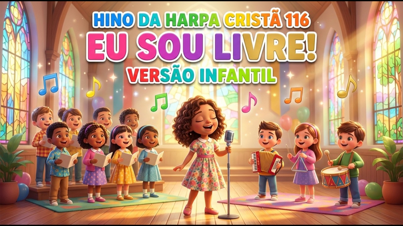 HARPA CRISTÃ 116 🎶 Livre Estou! (VERSÃO INFANTIL) 👧🧒