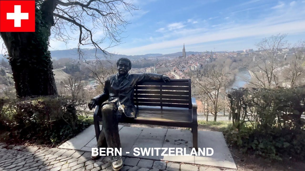 Bern City View from The Rose Garden in SWitzerland, Spring [4K HDR]