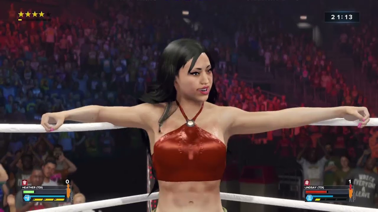 WWE 2K23 Heather VS Lindsay Stink Face BPM Ironwoman