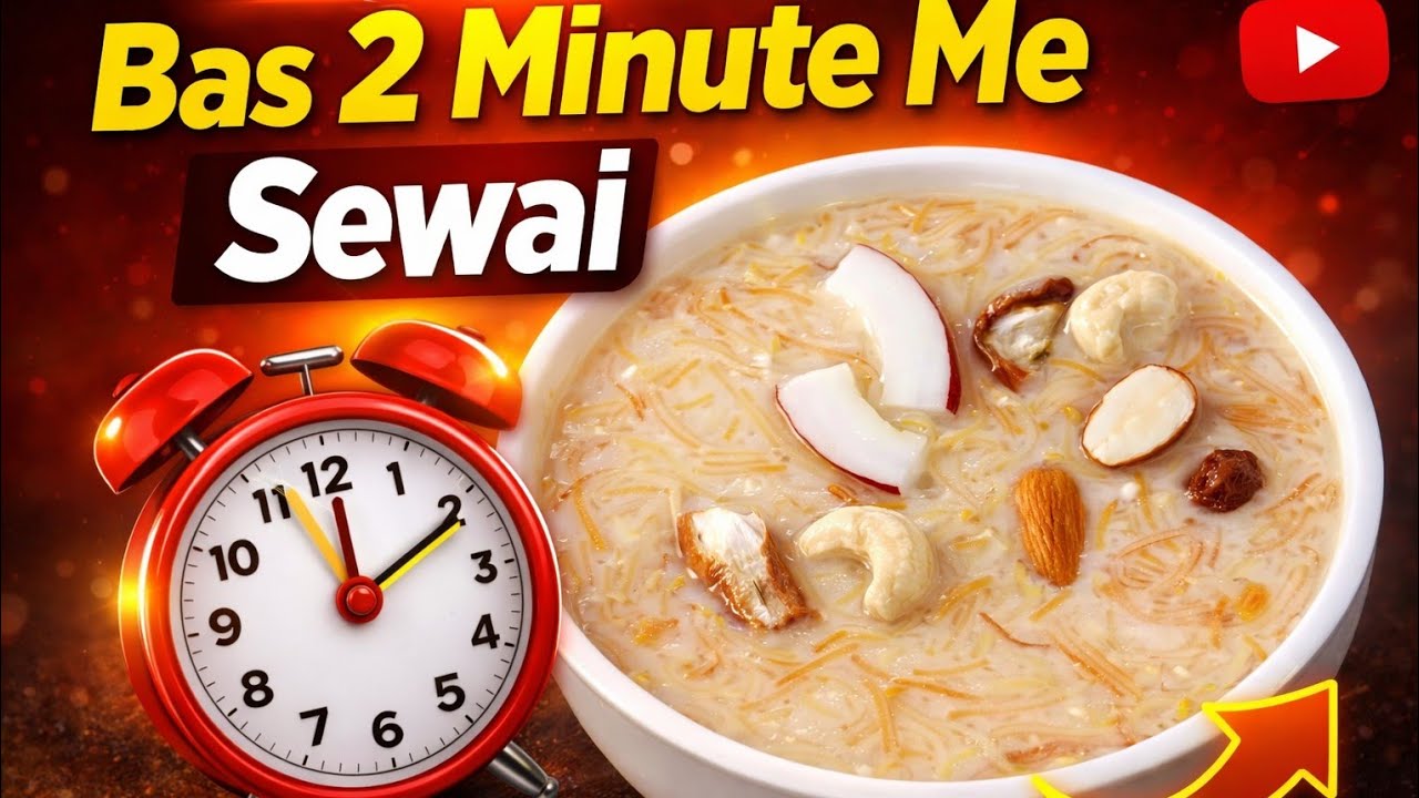 सेवई बनाने की आसान विधि || 2 मिनट में Ready ||  Meethi Sewai Ricipe || @RanveerBrar 