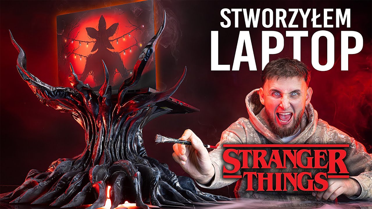 Jak zrobiłem CUSTOMOWY laptop i statyw w motyw Stranger Things