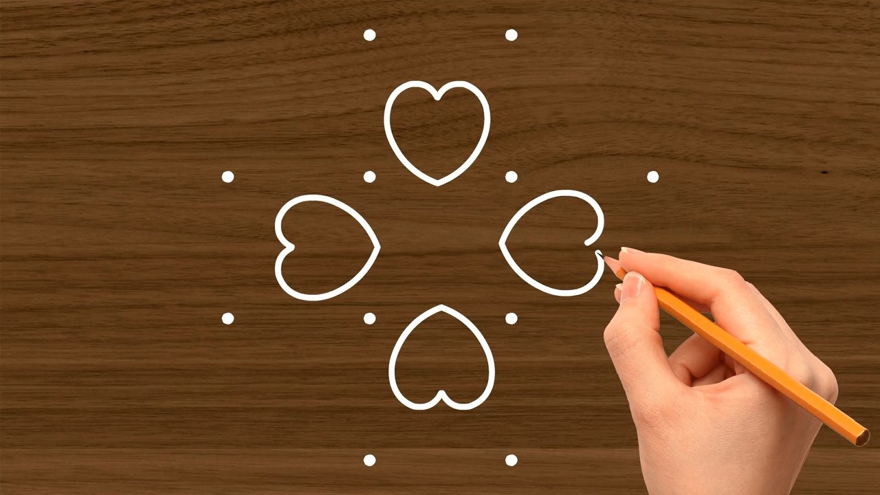 Easy daily kolam with 4x2 dots I festival rangoli designs I simple rangoli designs #dsrangoli