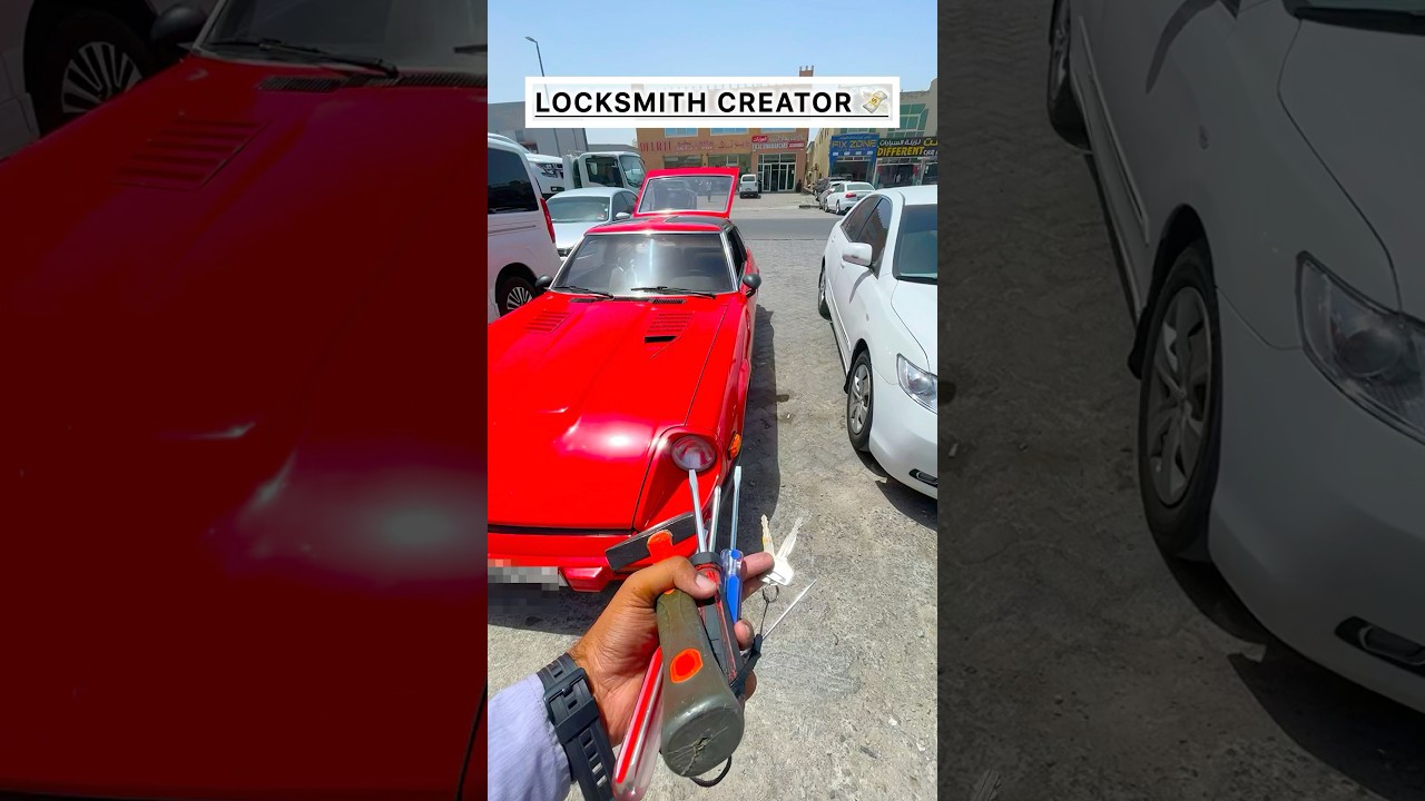 Nissan Z 1982 sport car damage Key. Make new key💸 #nissanmotor #locksmithcreator #autolocksmith