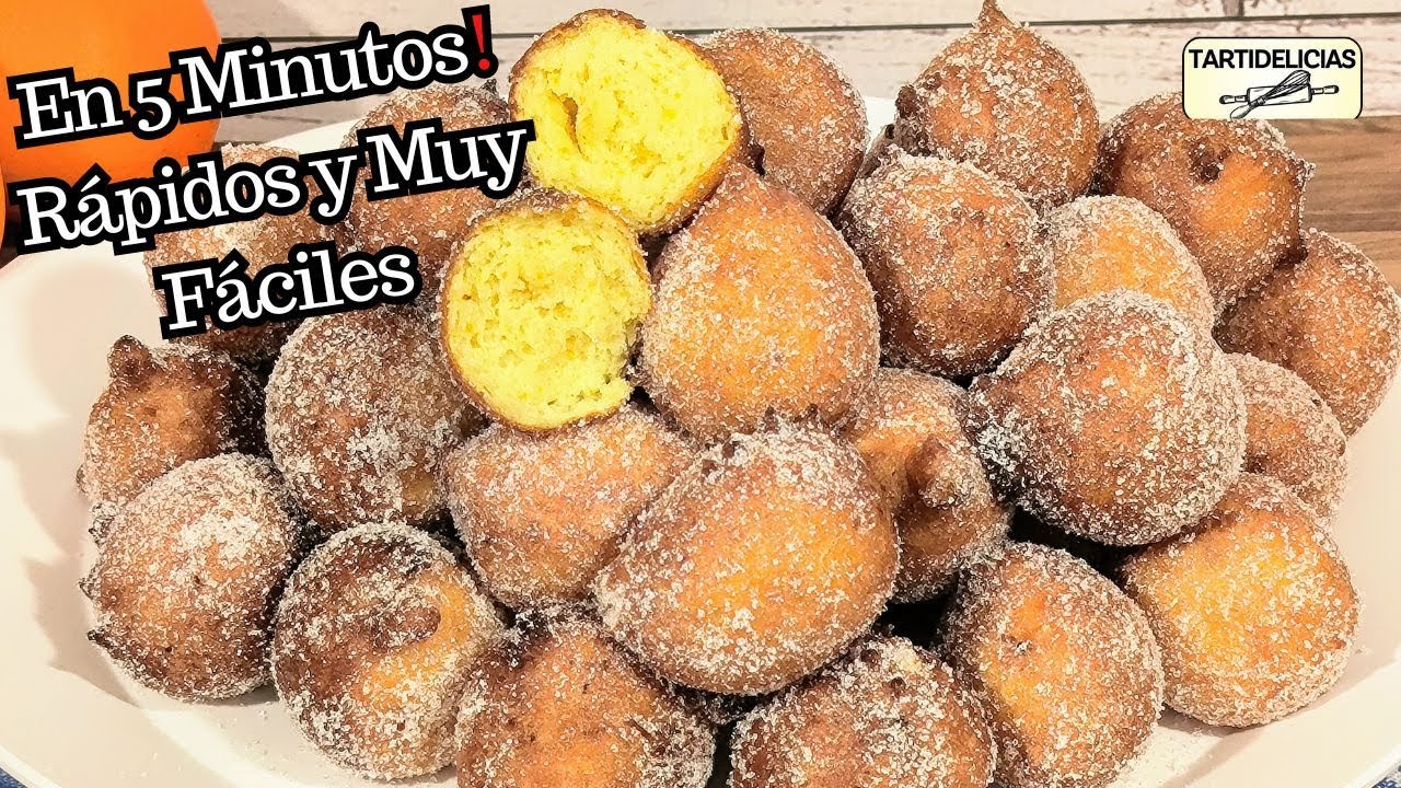 🏡👵 DULCE de PUEBLO: BUÑUELOS  de NARANJA 🍊 RÁPIDOS y Muy Fáciles perfectos para Carnaval