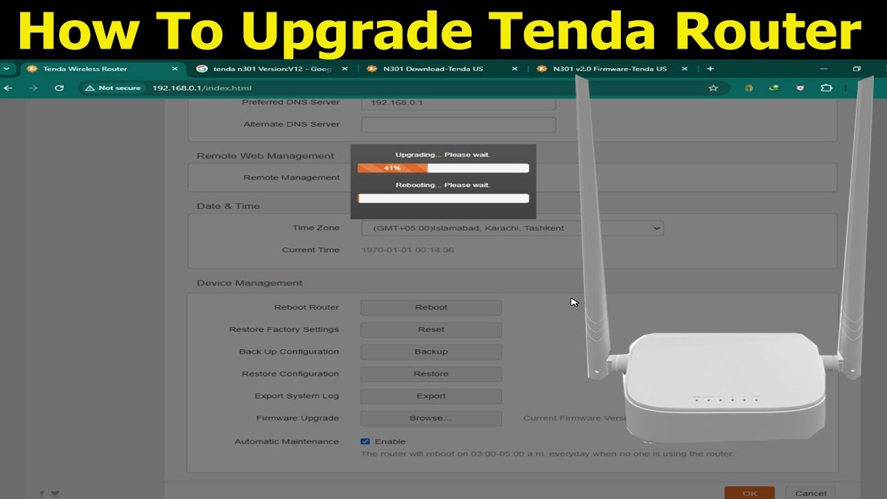 Tenda Firmware Upgrade N301 | Tenda N301 Firmware upgrade | How To Update Tenda Router