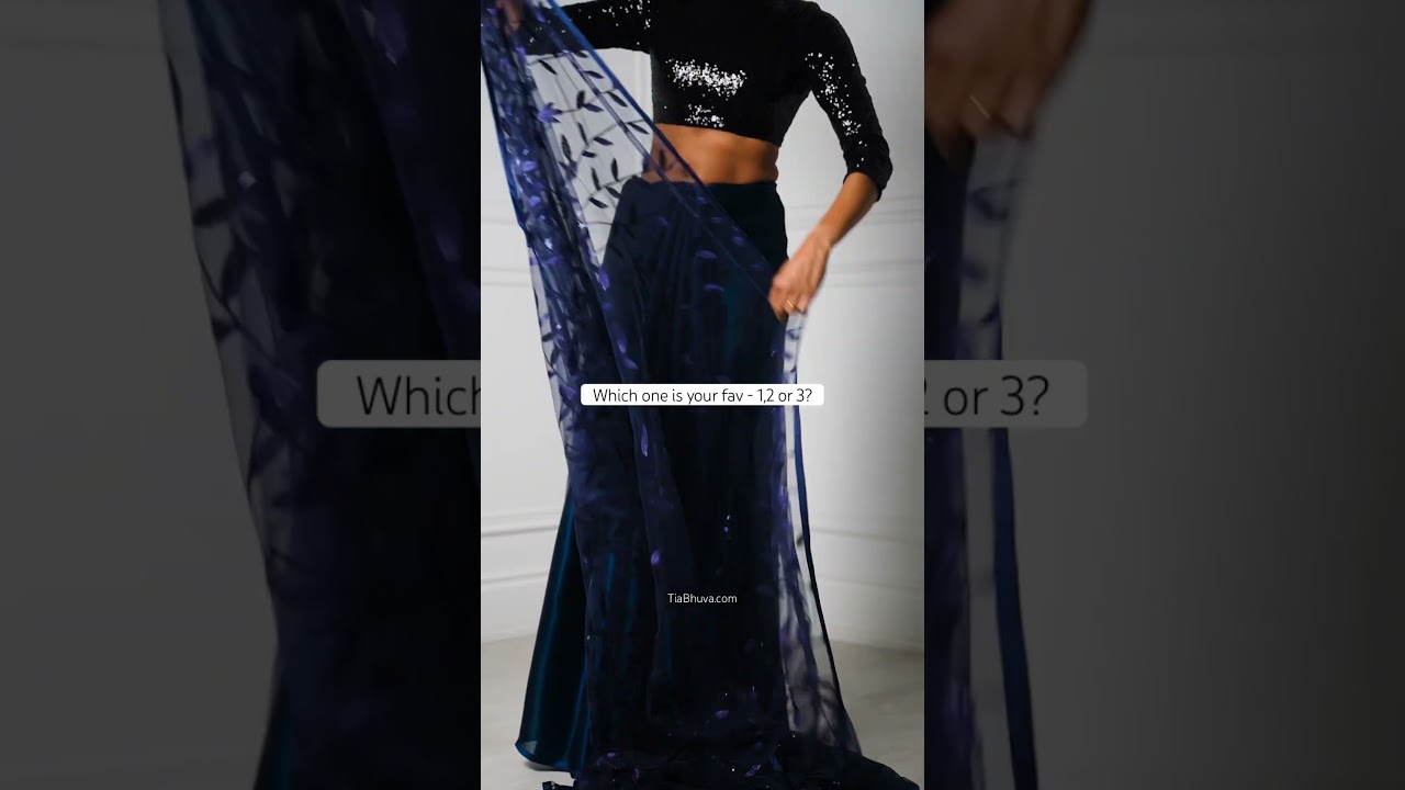 2 Sarees 3 looks | modern saree look | organza saree for wedding | net saree for farewell | #shorts