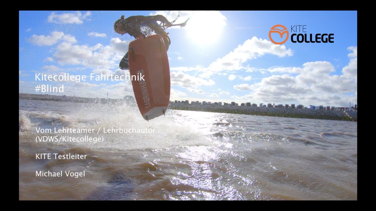 Kitecollege Fahrtechnik #Blindside fahren, Kiten lernen Riding Blind
