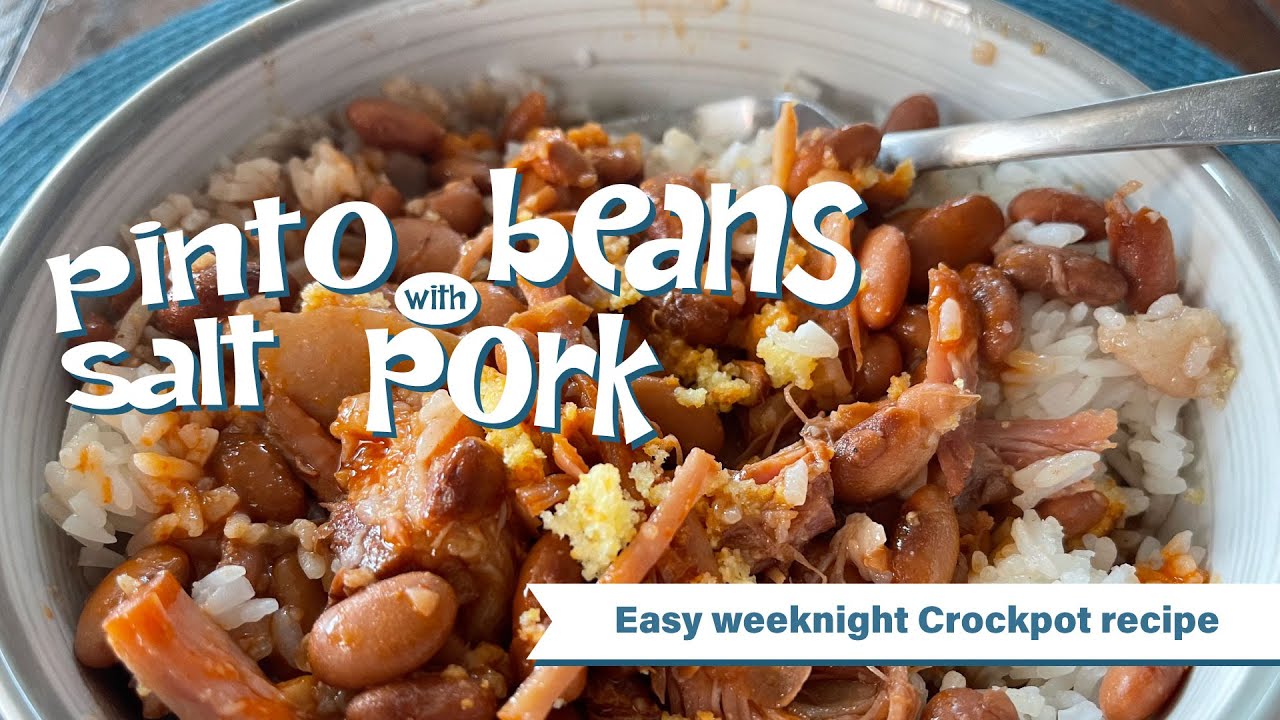 Pinto Bean with Salt Pork Crockpot Recipe