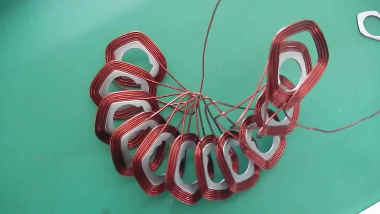 Stator coil winding machine for disc type motor