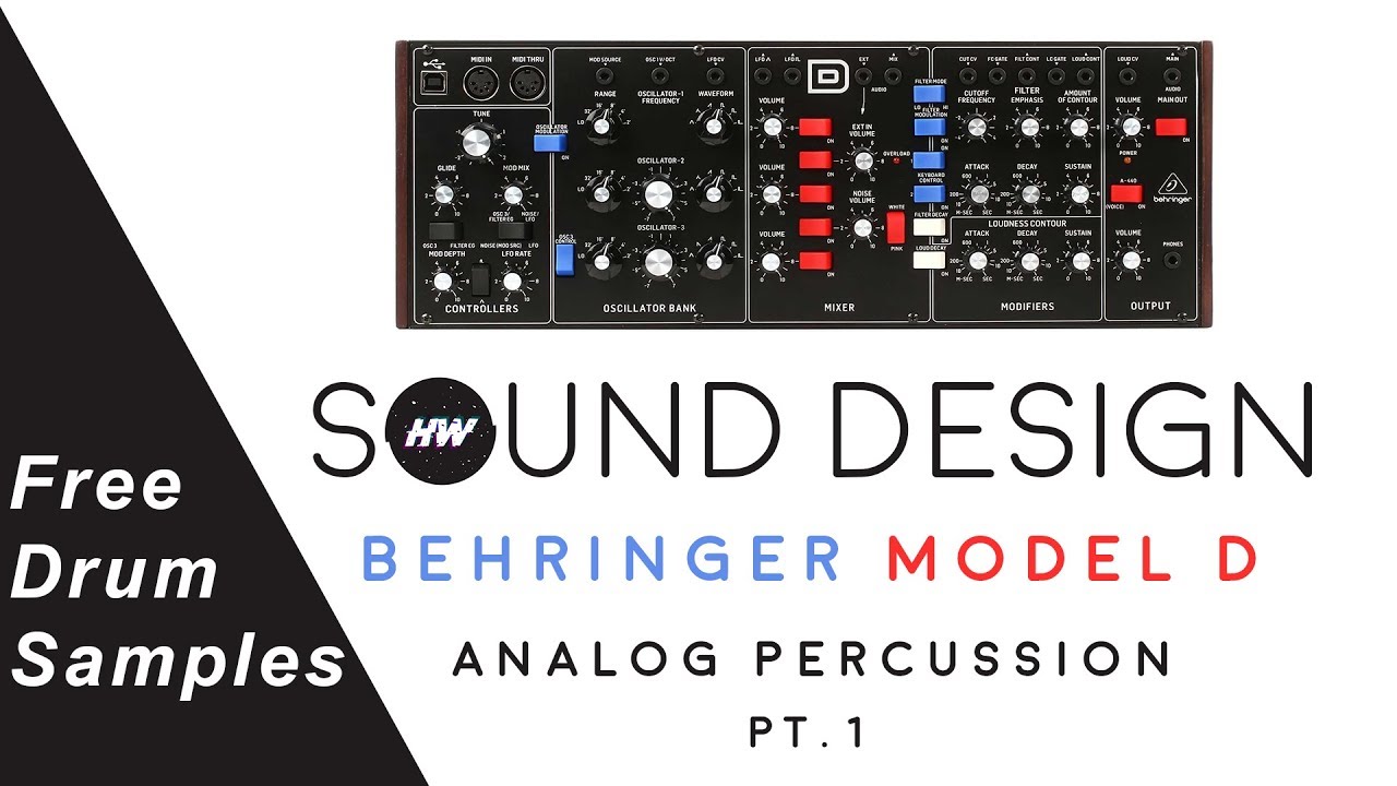 FREE SAMPLES - Sound Design - Behringer Model D: Analog Perc. Pt.1