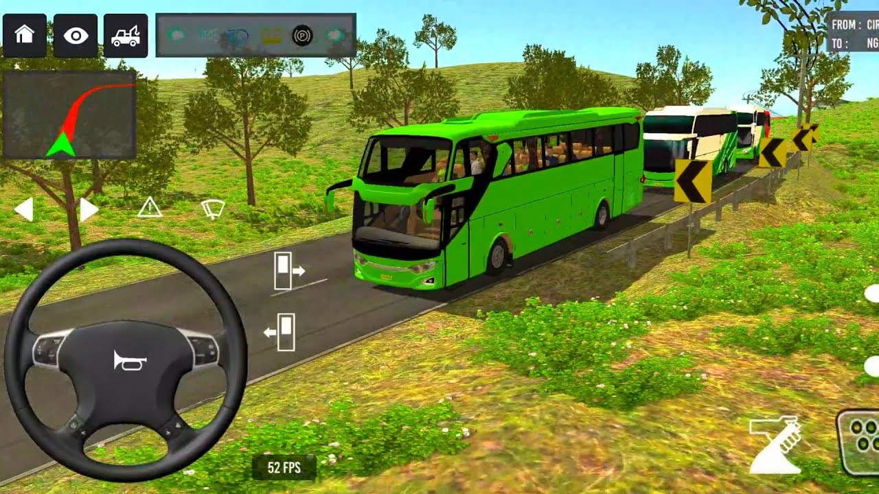 BUS SIMULATOR INDONESIA|| Bus🚌 Driving👮‍♂️ City euro Coach bus Simulator 🔥-Android Gameplay Bus 2024