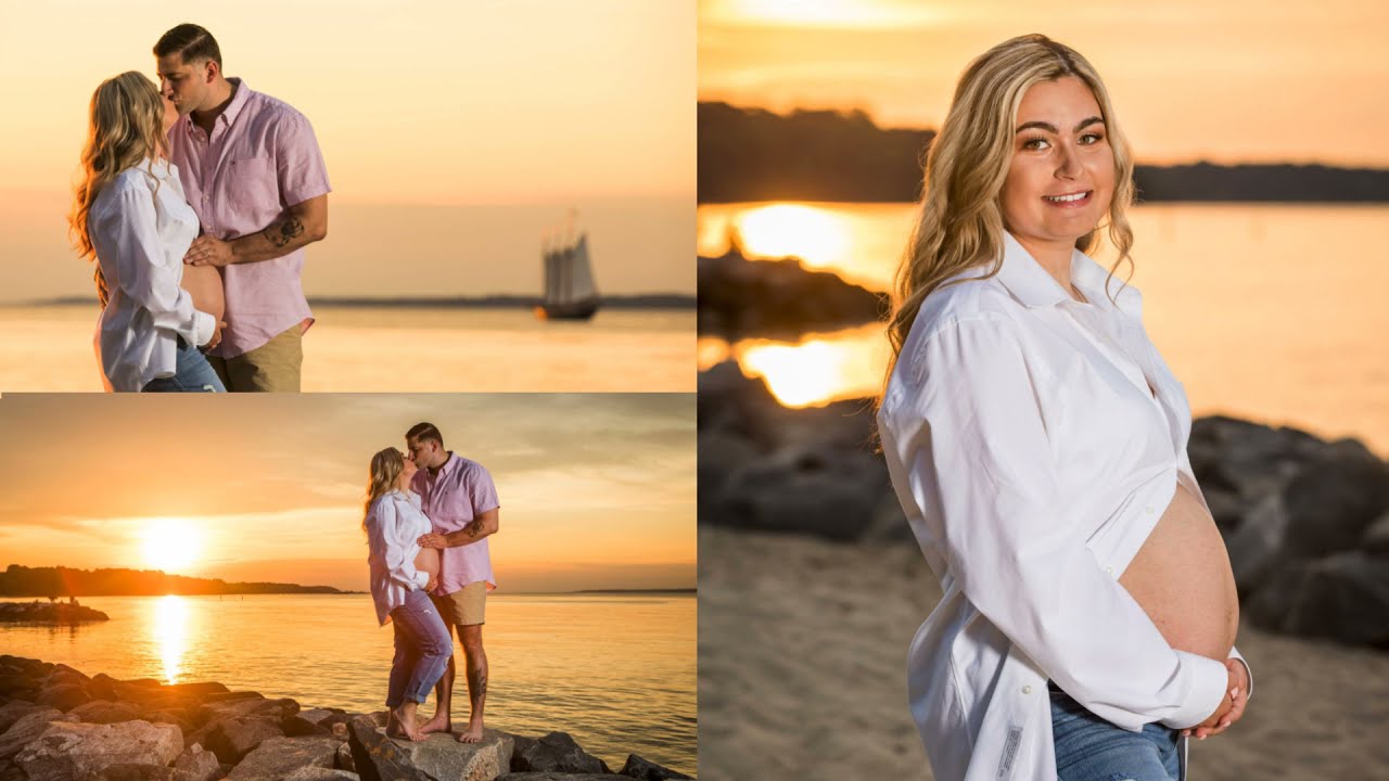 Yorktown Beach Maternity Portrait