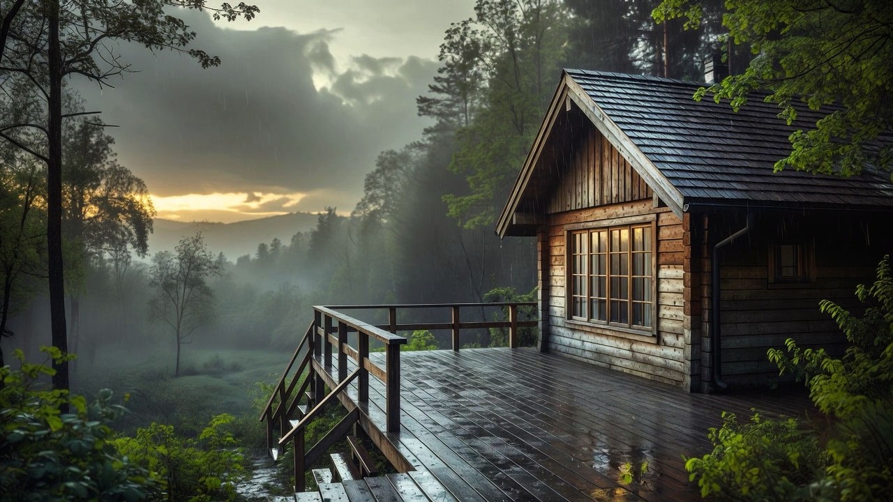 Soothing Spring Rainfall Sounds | Dream Place Ambience