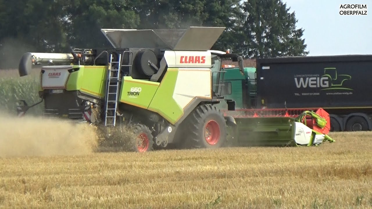 Hektarjagd im Getreide - Claas Trion 660 - Lohnunternehmen Weig - Dreschen 2025