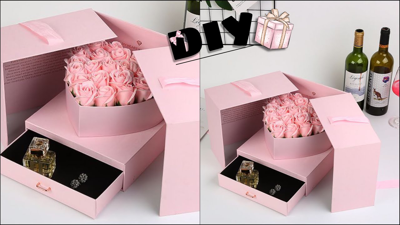 💡How to make  Gift box | #DIY Magic Cube surprise  box | Heart shape Flower box with drawer