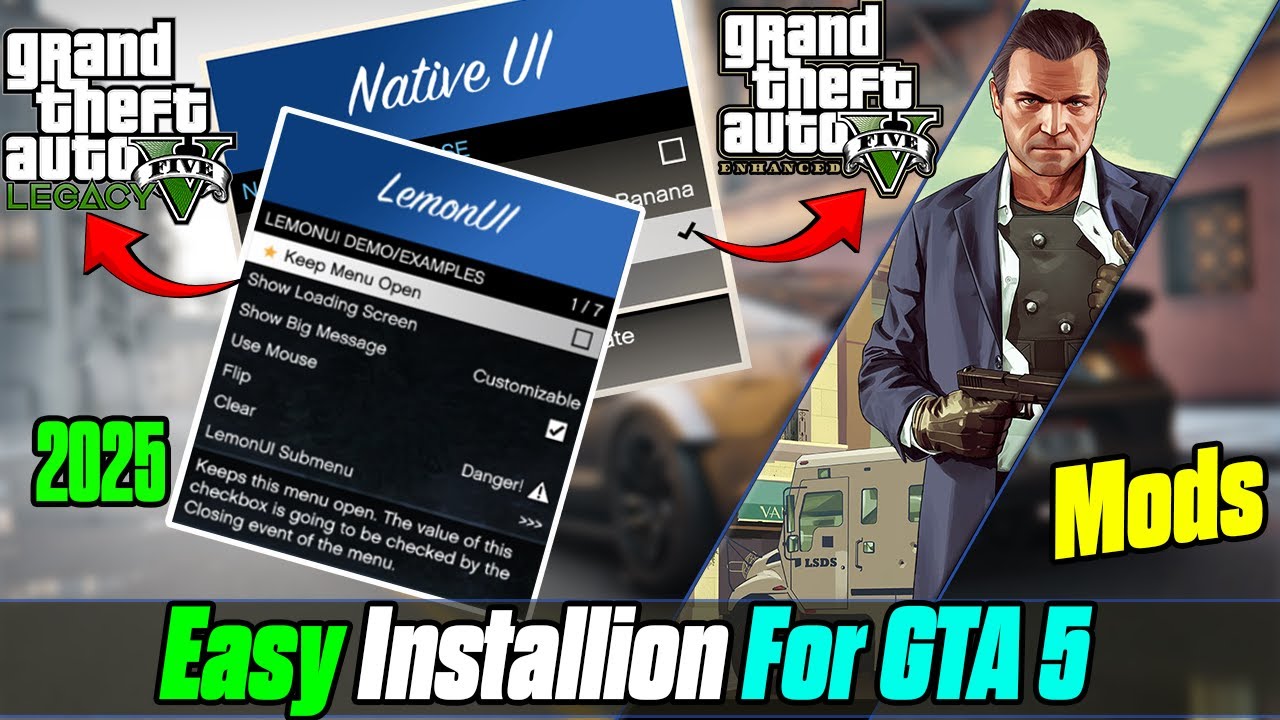 How to Install LemonUI & NativeUI Mods in GTA 5 legacy And Enhanced edition (2025)
