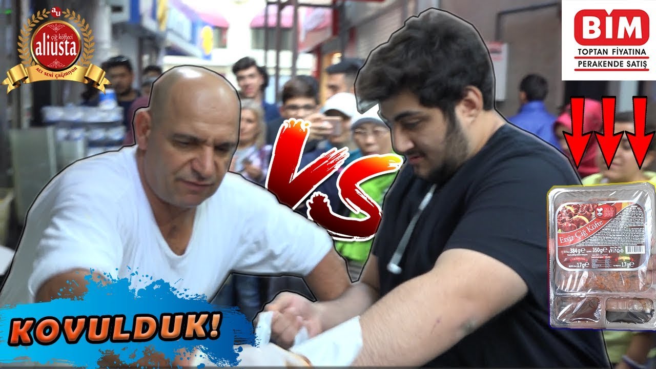 MEŞHUR ÇİĞ KÖFTECİ ALİ USTA VS BİM ÇİĞ KÖFTESİ! (KOVULDUK)