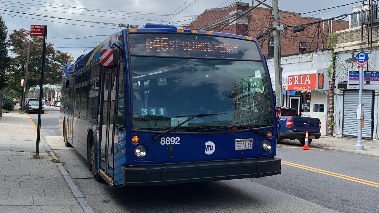 St George Ferry Bound 2022 Novabus LFS 8892 S46 Local Bus From Port Richmond Av To St George Ferry