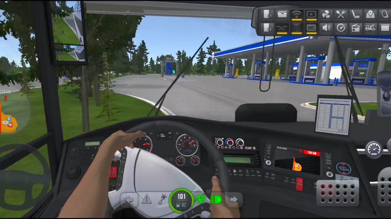 Bus Simulator Ultimate Mobile Gameplay | petrol station⛽🚍🚧 | zuuks 