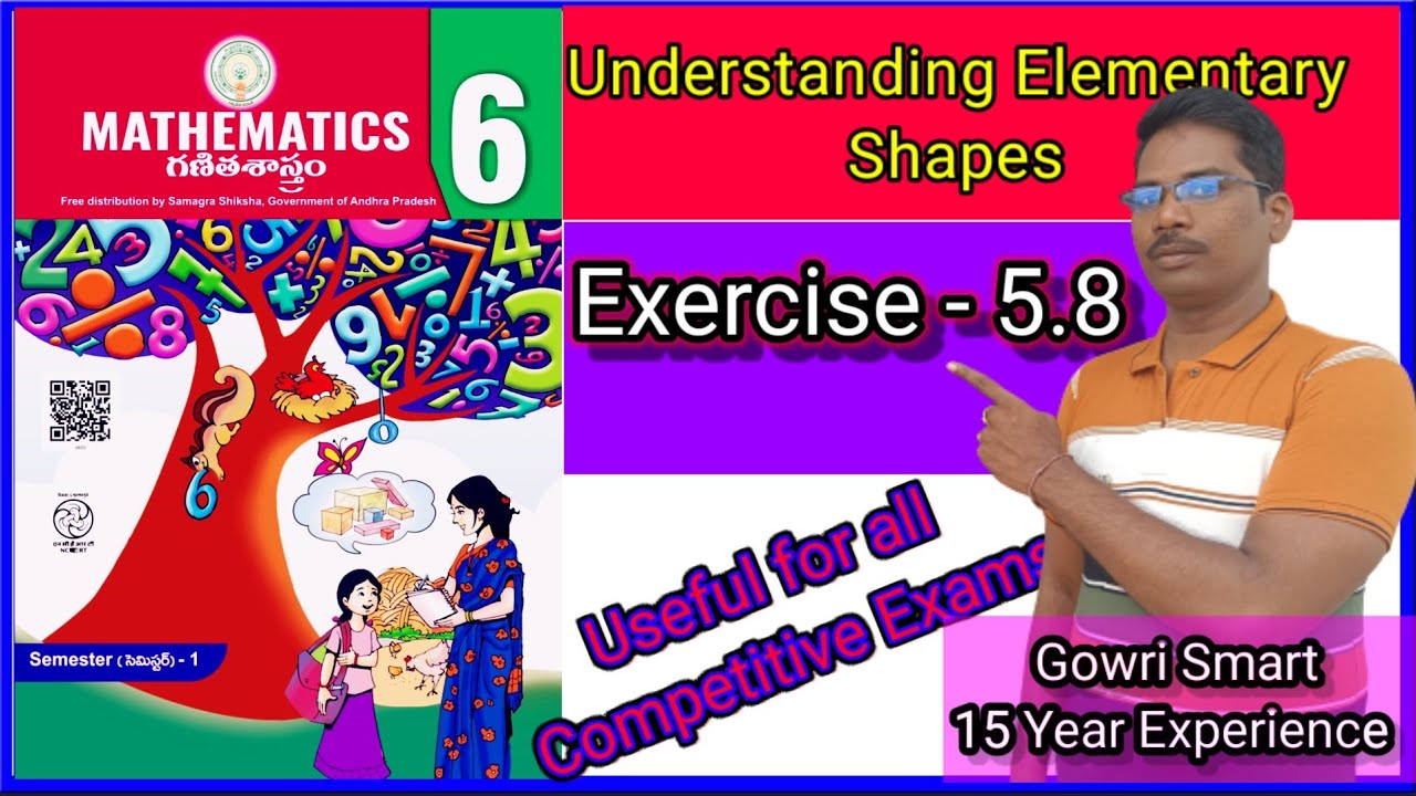 6th Class Maths New Syllabus|| Chapter-5||Understanding Elementary Shapes|Exercise 5.8 All Problems