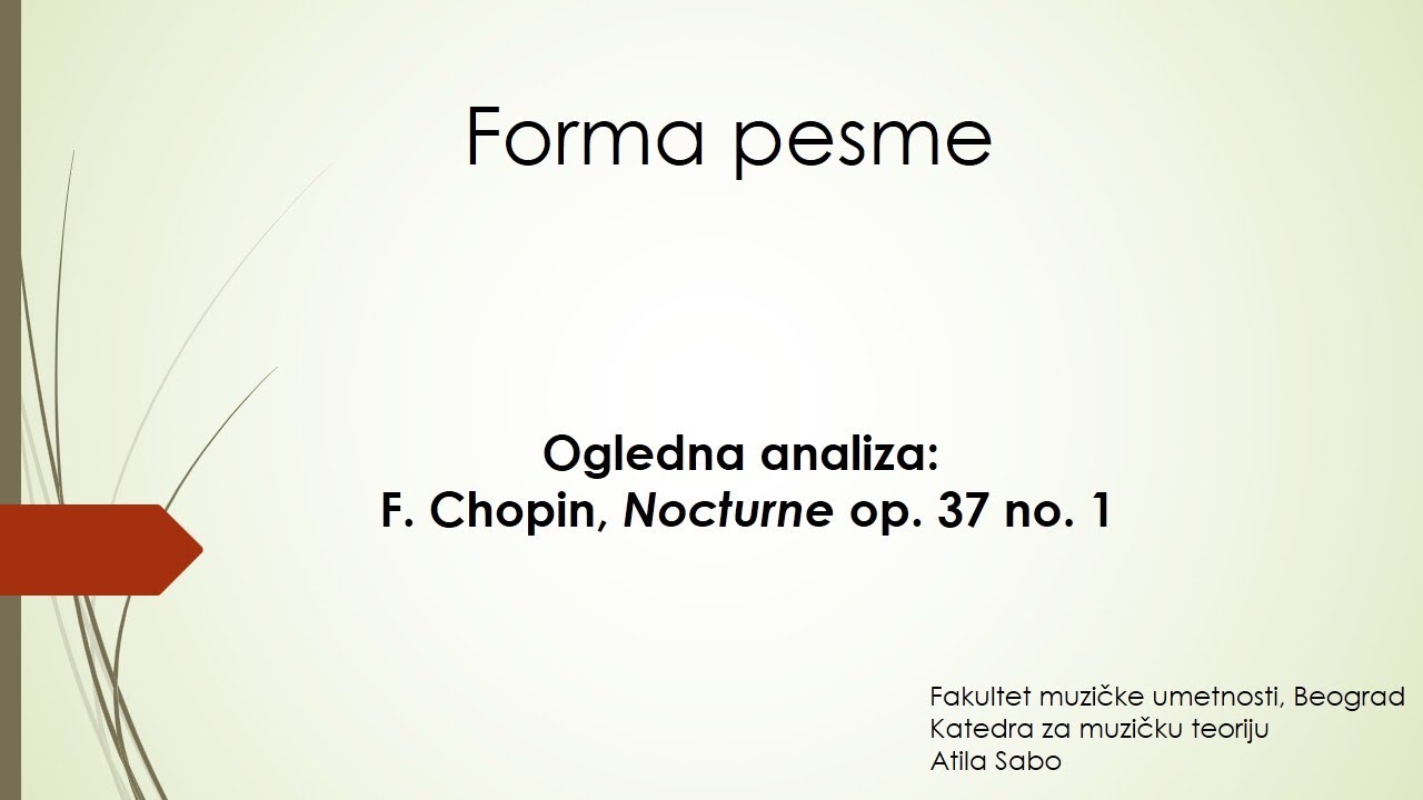 Ogledna analiza   Chopin Nocturno op. 37 no. 1