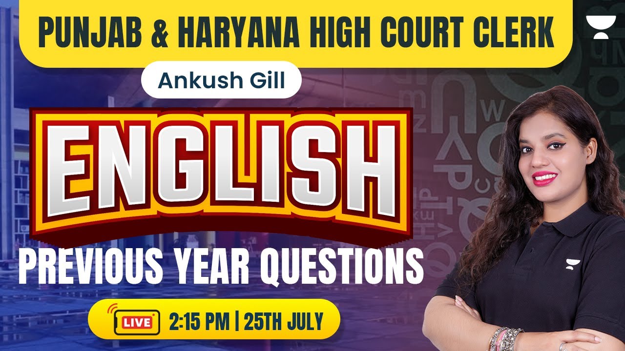 Punjab & Haryana High court clerk Exam | English Previous Year Question