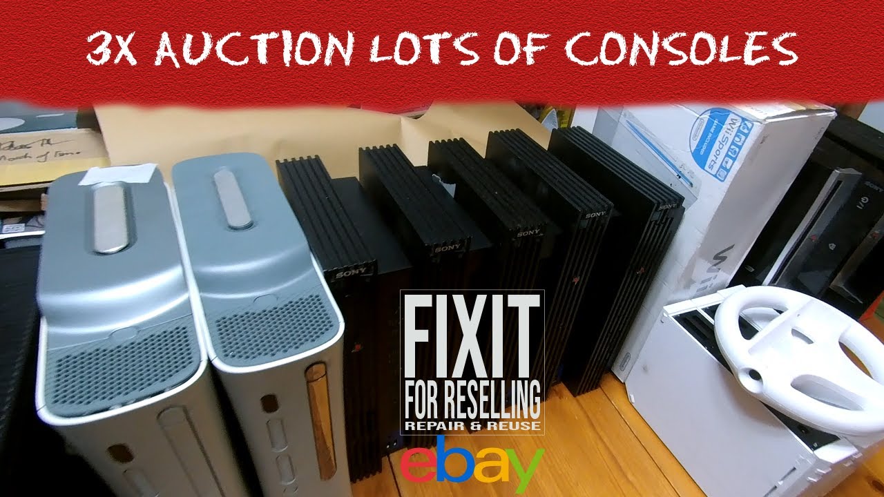3x Auction Lots to Sell on eBay | Playstation, Xbox & Wii Consoles | UK eBay Reseller