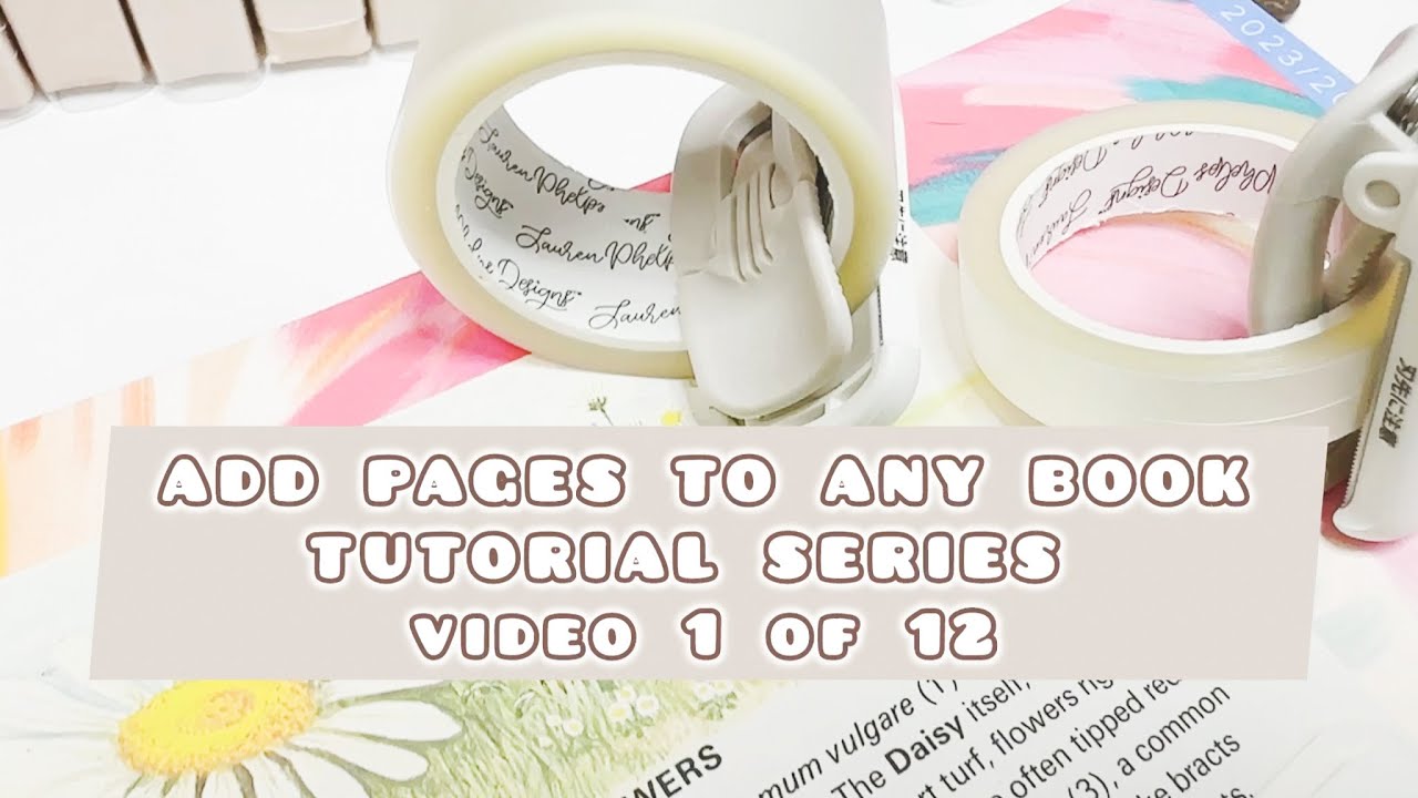 Tip-In Tutorial | adding pages to any book, planner or journal!