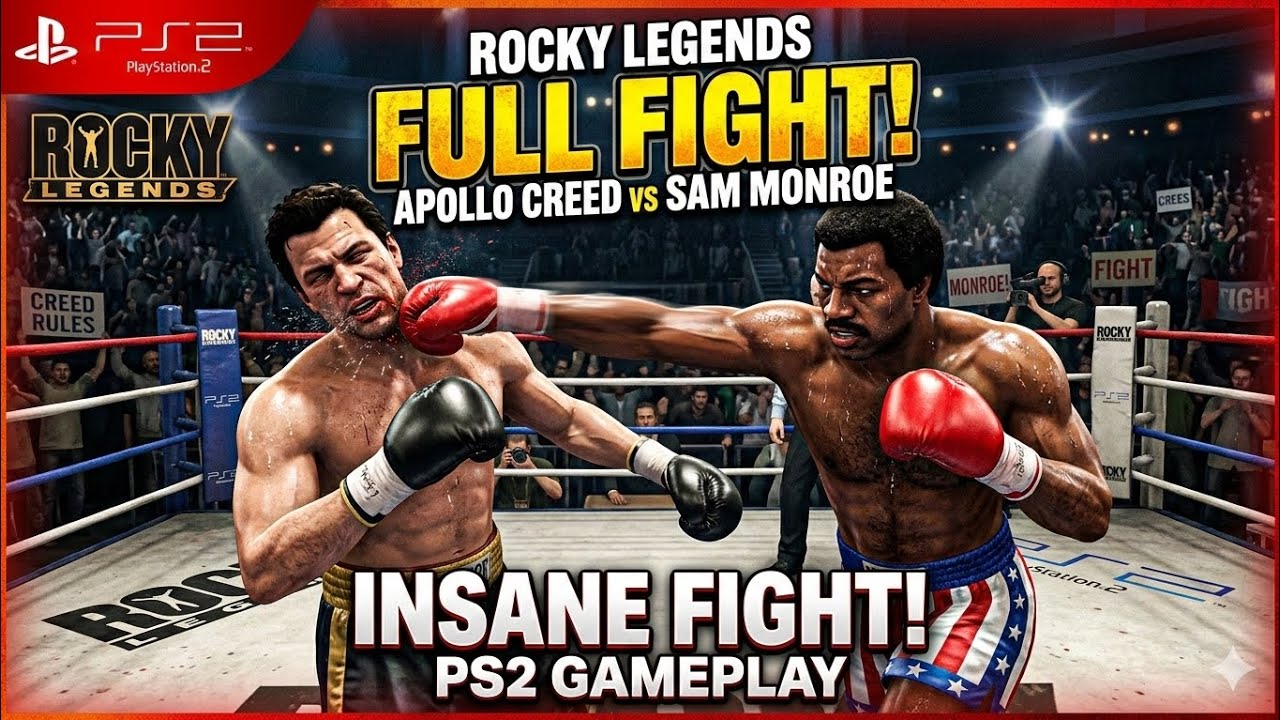 APOLLO CREED VS SAM MONROE - FULL FIGHT (ROCKY LEGENDS) PS2